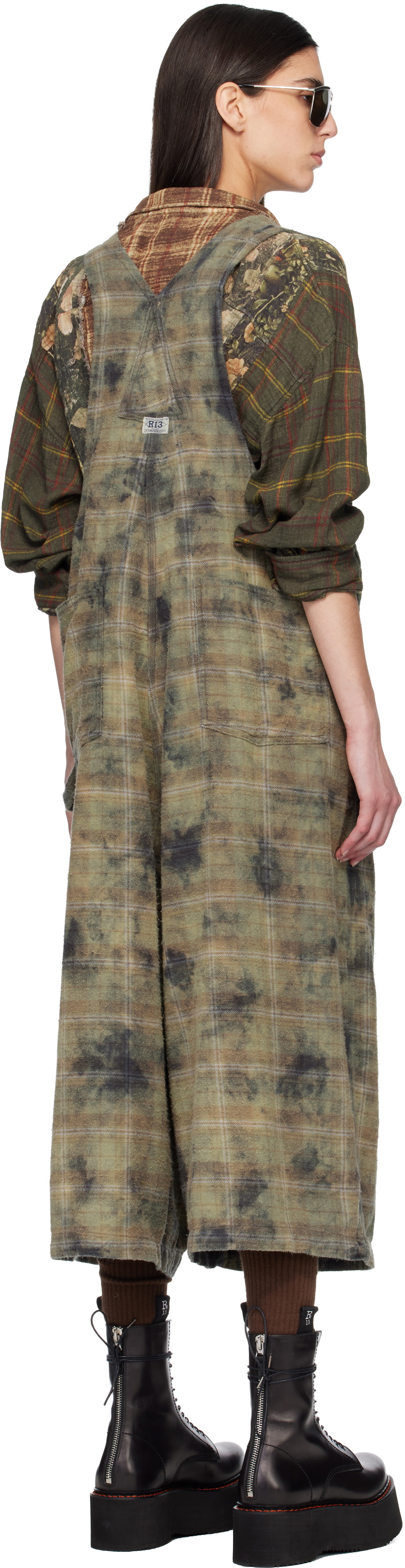 R13 Khaki Jumbo Overalls