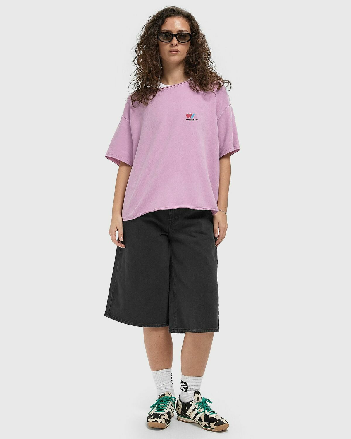 American Vintage ATUBAY Purple Womens Shortsleefe
