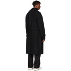 Juun.J Black Wool Double-Breasted Coat