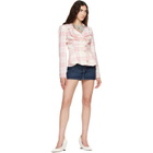Vivienne Westwood Pink & Off-White Drunken Tailored Blazer