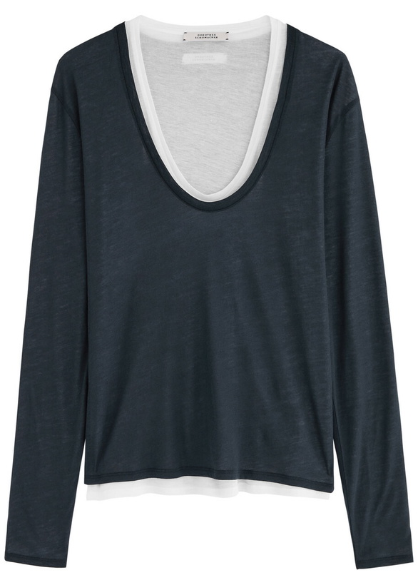 Photo: Dorothee Schumacher Layer Love Jersey top Navy