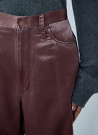 Issey Miyake Satin Wide-Leg Jeans