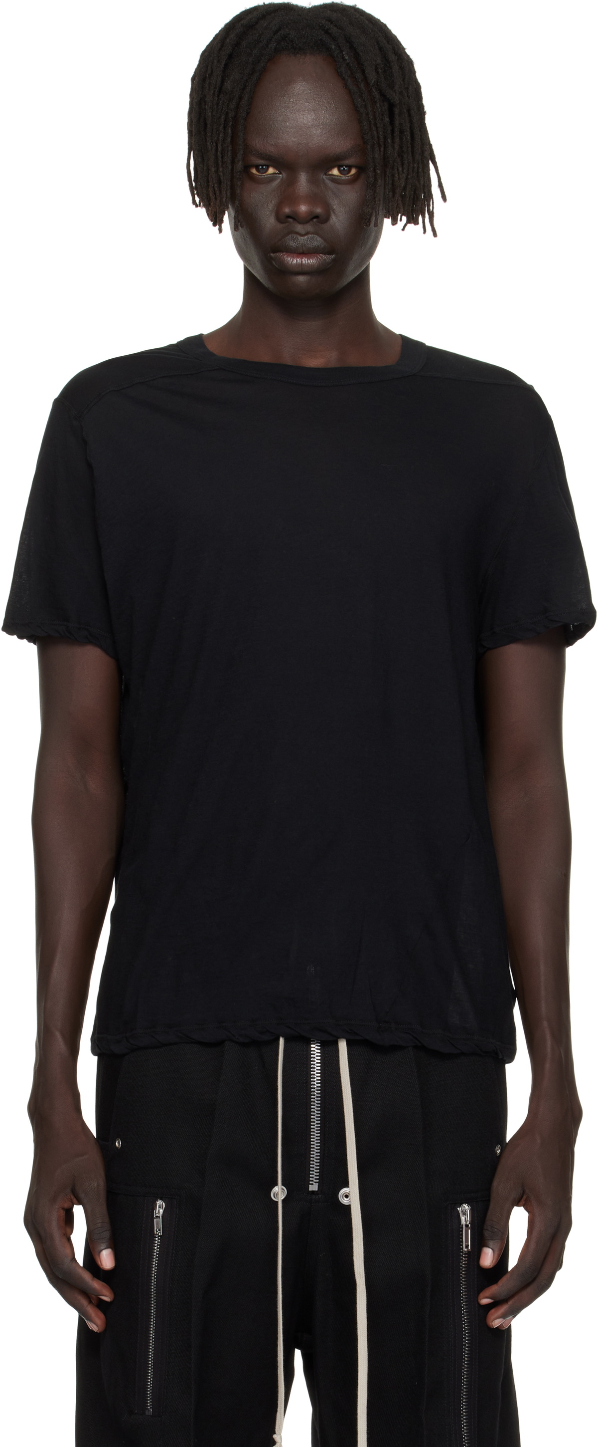 Rick Owens Black Dylan Long Sleeve T-Shirt Rick Owens