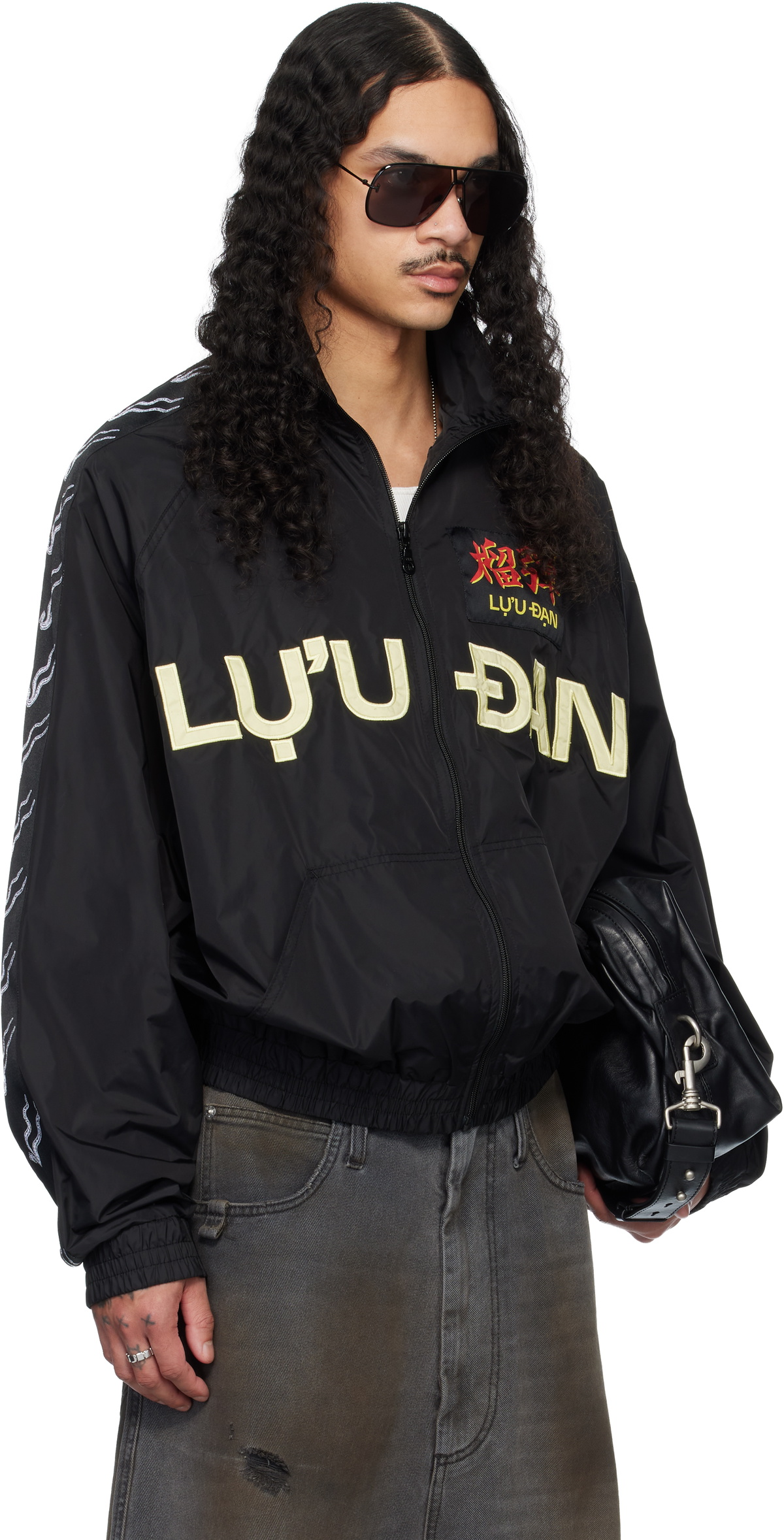 LU'U DAN Black Windbreaker L-D Jacket