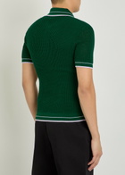 Casablanca Knit Cotton Polo Shirt Green