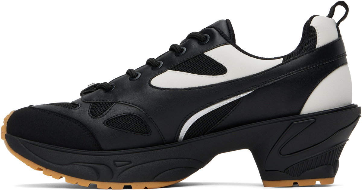 untitlab® Black Lace Up Heel Sneakers