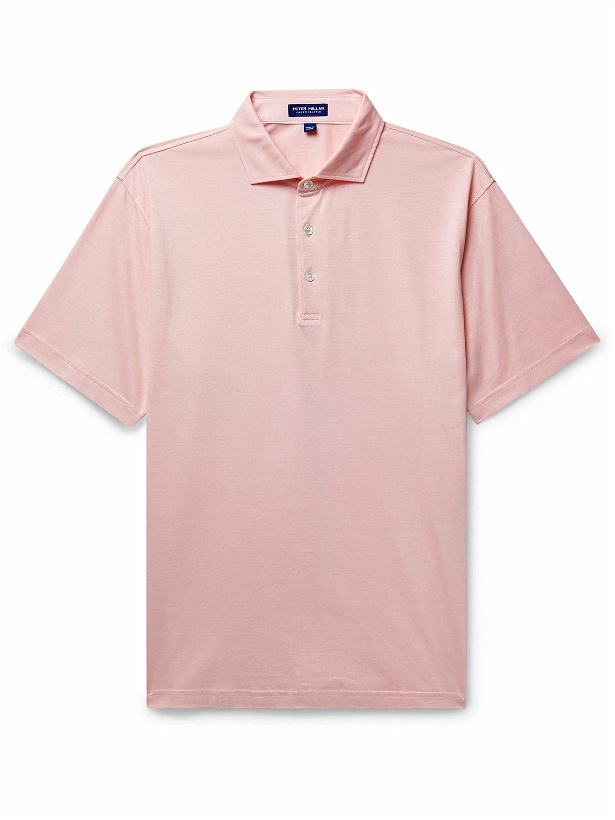 Photo: Peter Millar - Excursionist Stretch Cotton and Modal-Blend Polo Shirt - Pink