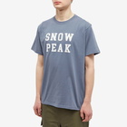 Snow Peak Men's Felt Logo T-Shirt in Slate Navy