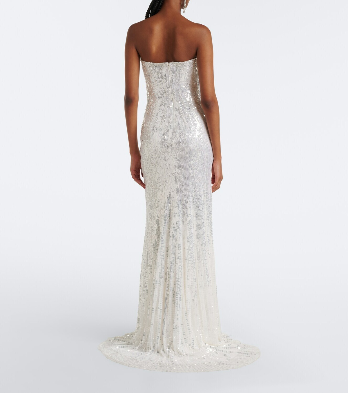 Jenny Packham Floating Heart sequined strapless gown