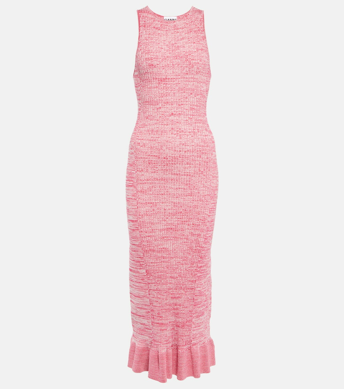 Ganni - Ribbed-knit midi dress GANNI