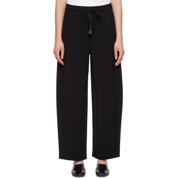Photo: Weekend Max Mara Black Scuba Jersey Getto Trousers