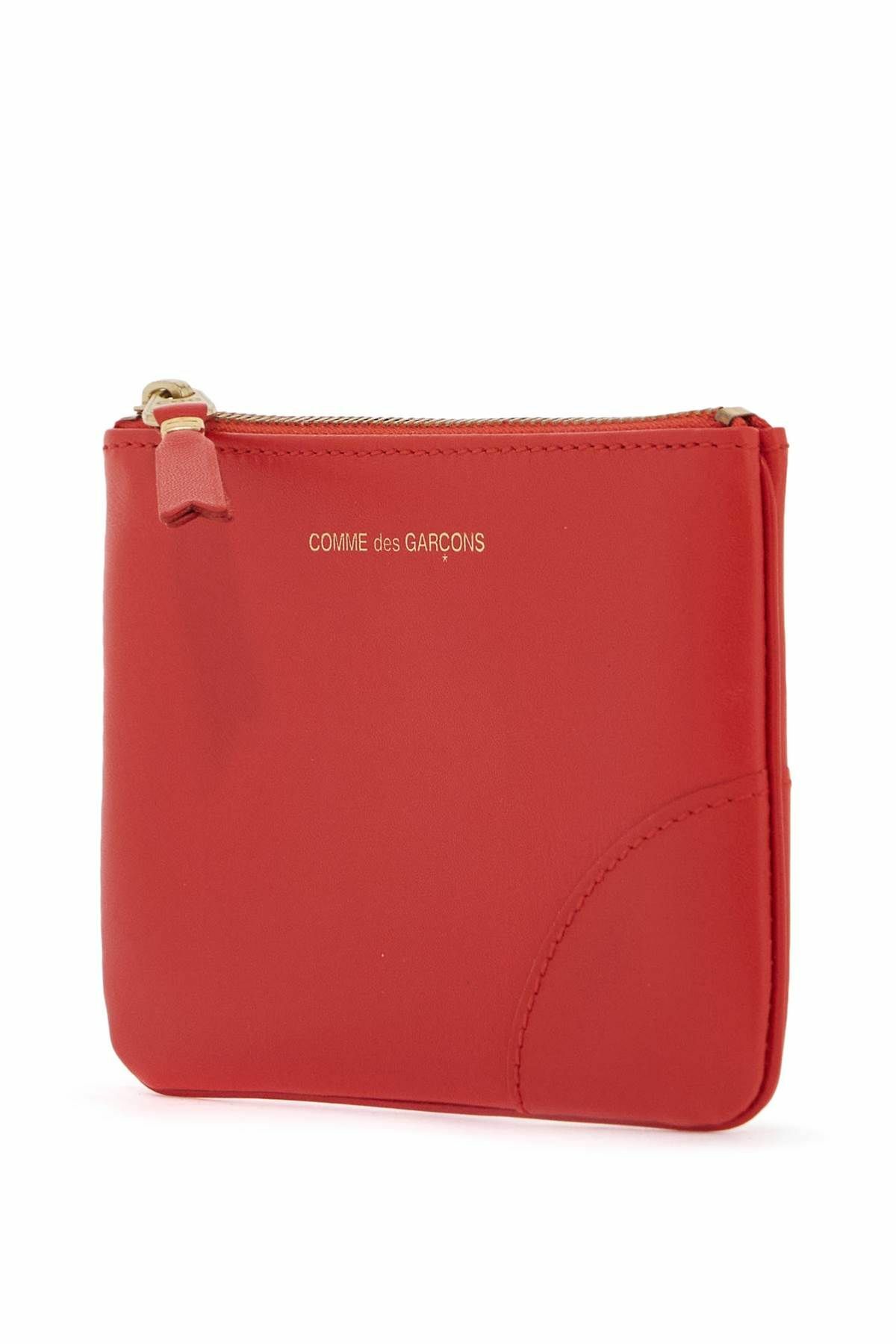 COMME DES GARCONS WALLET small smooth leather pouch Orange