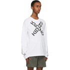 Kenzo White Big X Sport Skate Long Sleeve T-Shirt
