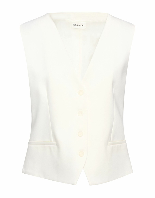 Photo: P. a.r. o.s. h. Womens Tailored Vest Ivory