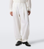 Dolce&Gabbana Pleated wool and silk-blend tuxedo pants