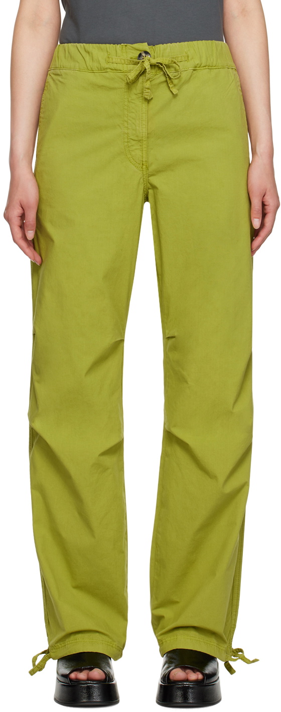 Green Jd Drawstring GANNI Green Drawstring Trousers GANNI