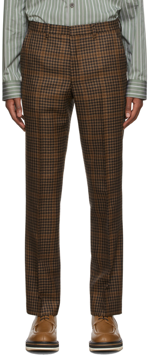 Brown Check Tapered Skinny Trousers | New Look