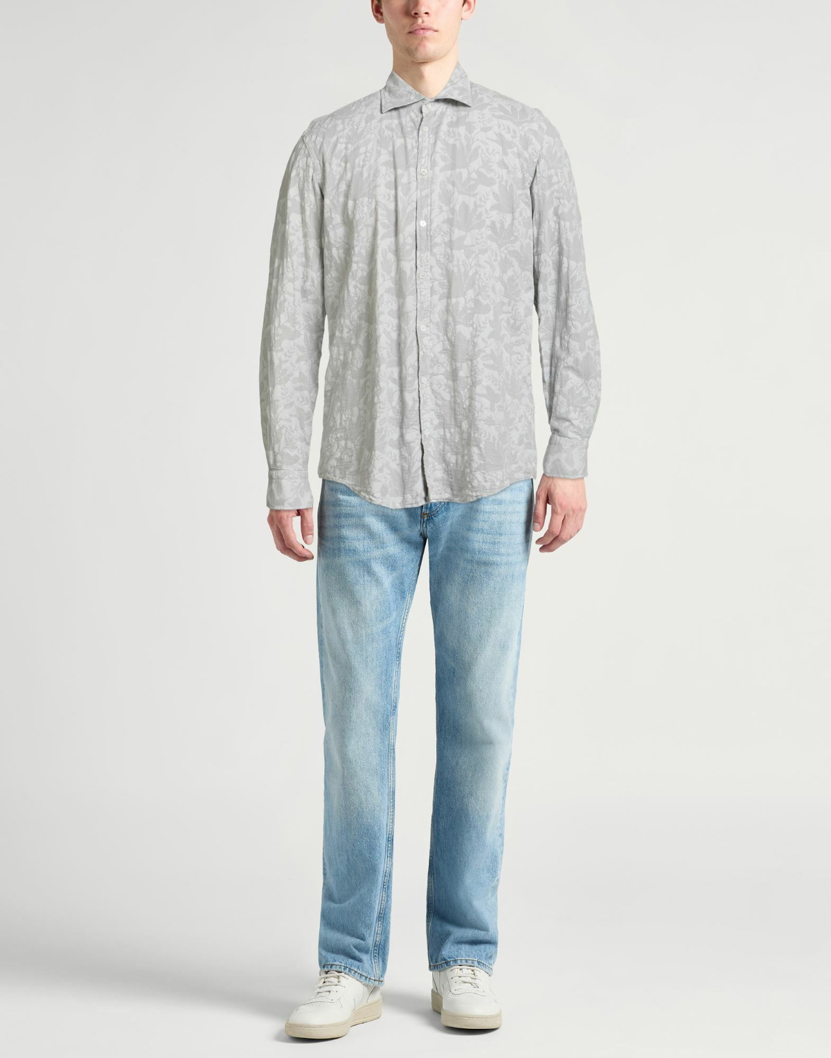Massimo Alba Mens Shirt Light in Grey