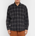 Beams - Checked Brushed-Cotton Overshirt - Men - Gray