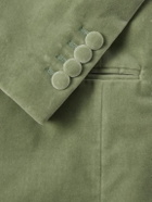 Kingsman - Slim-Fit Shawl-Collar Cotton-Velvet Tuxedo Jacket - Green