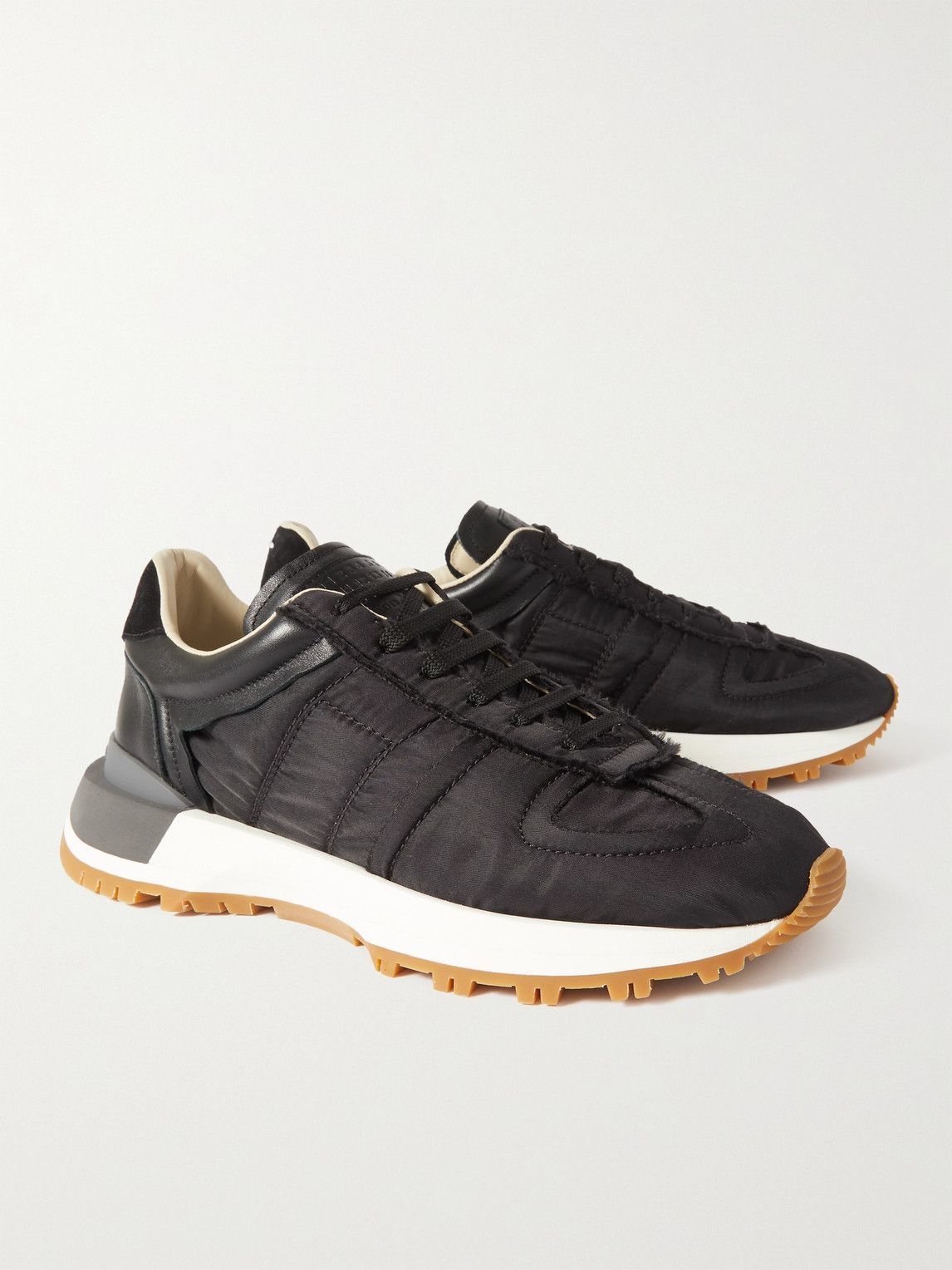 TOM FORD James Rubber-Trimmed Leather, Suede and Nylon Sneakers for Men |  MR PORTER