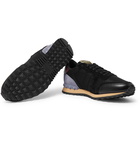 Valentino - Valentino Garavani Rockrunner Mesh, Leather and Suede Sneakers - Black