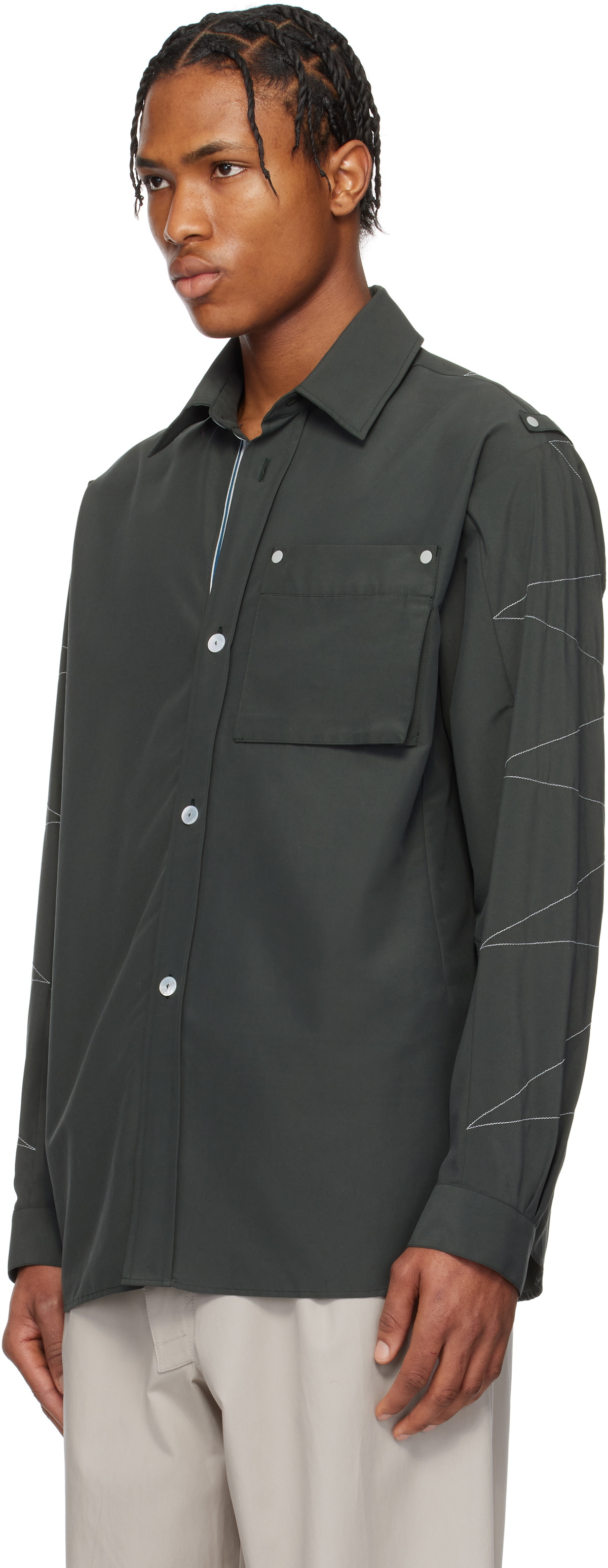 Kiko Kostadinov Green Solva Shirt