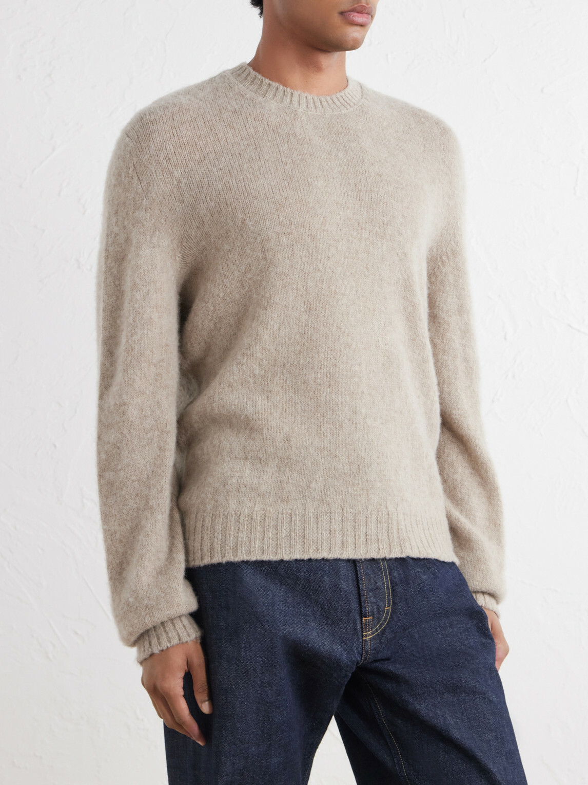 De Bonne Facture - Shaggy Sheep Wool Sweater - Neutrals
