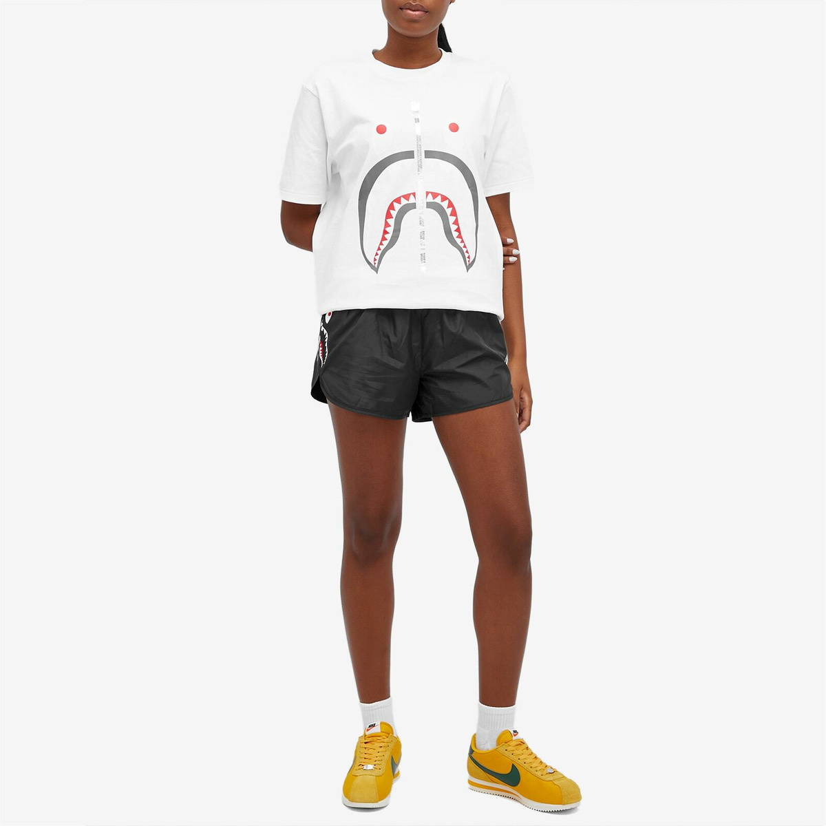 A Bathing Ape Women's Shark T-Shirt in White