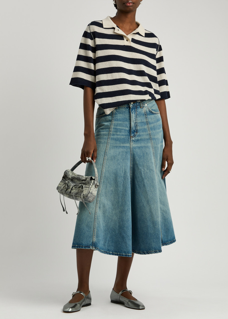 Haikure Pauline Striped-intarsia Wool-blend Jumper Stripe