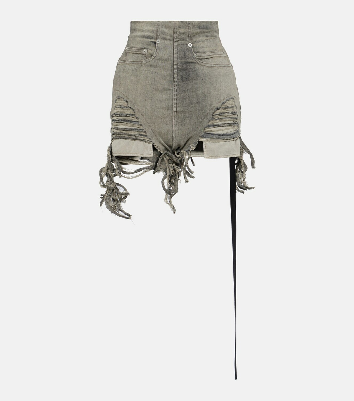 【関税&送料込み】Rick Owens Side-Slit Denim Shorts Rick Owens DRKSHDW distressed high-rise denim shorts Rick Owens