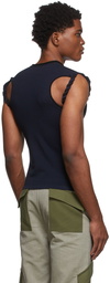 Dion Lee Black & Navy Cotton Tank Top