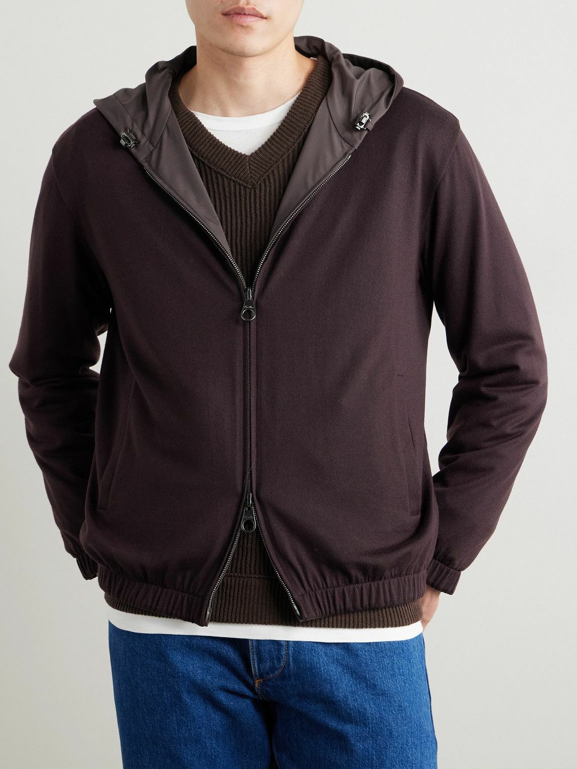 Loro Piana - Reversible Storm System® and Cashmere Zip-Up Hooded