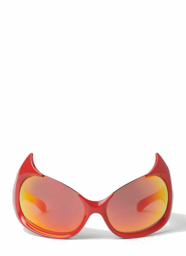 Photo: Balenciaga - Gotham Cat Sunglasses in Red