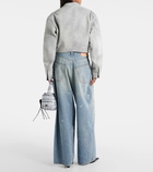 Acne Studios 2023F distressed mid-rise wide-leg jeans