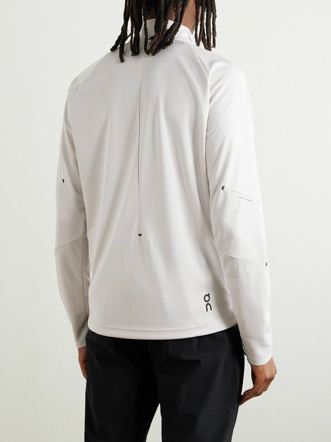 ON - Climate Stretch Recycled-Jersey Half-Zip Top - White
