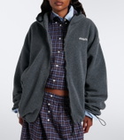 Miu Miu Hooded oversized fleece jacket