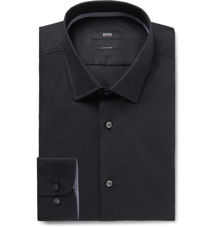 Photo: Hugo Boss - Navy Jesse Slim-Fit Cotton-Poplin Shirt - Navy