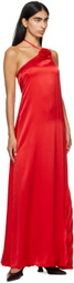 Kika Vargas Red Marsha Maxi Dress