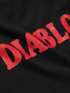 Endless Joy - El Diablo Printed Organic Cotton-Jersey T-Shirt - Black