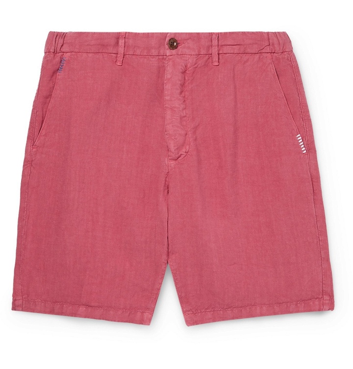 Photo: Altea - Embroidered Linen Shorts - Red
