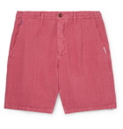 Altea - Embroidered Linen Shorts - Red