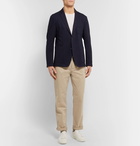 Hugo Boss - Navy Noswen Slim-Fit Waffle-Knit Blazer - Navy