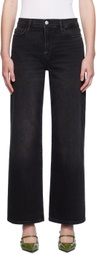FRAME Black 'Le Slim Palazzo' Jeans