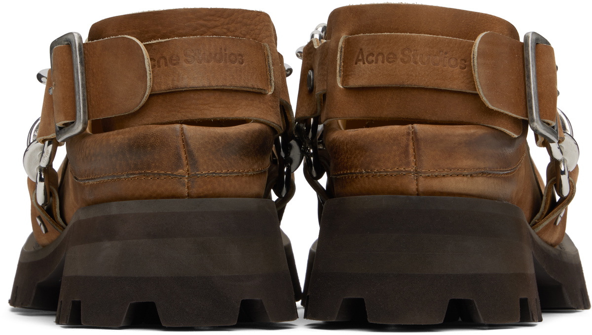 サンダル・ミュール Acne Studios Buckle Mules - Acne Studios - Leather - Brown Buckle Mules - Acne Studios - Leather - Brown