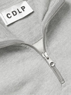 CDLP - Mobilité Logo-Embroidered Cotton-Jersey Half-Zip Sweater - Gray