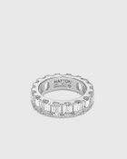 Hatton Labs Step Cut Eternity Ring Silver Jewellery