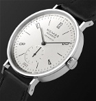NOMOS Glashütte - Tangente Neomatik Automatic 41mm Stainless Steel and Leather Watch, Ref. No. 180 - White