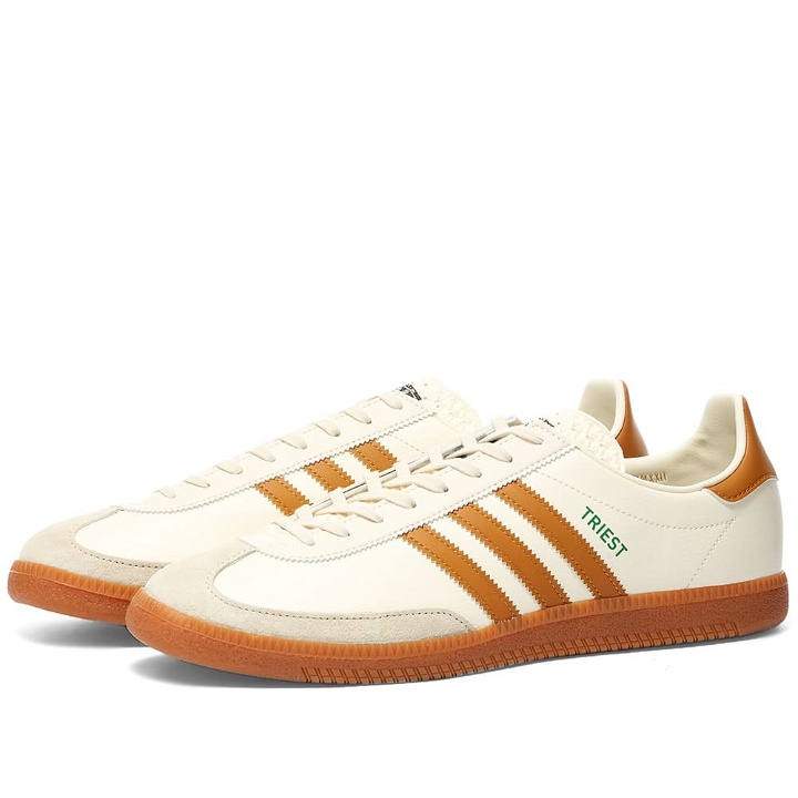 Photo: Adidas Triest Sneakers in Cream White/White/Green
