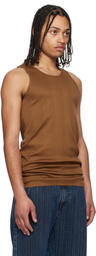 RAINMAKER KYOTO Tan Random Rib Tank Top
